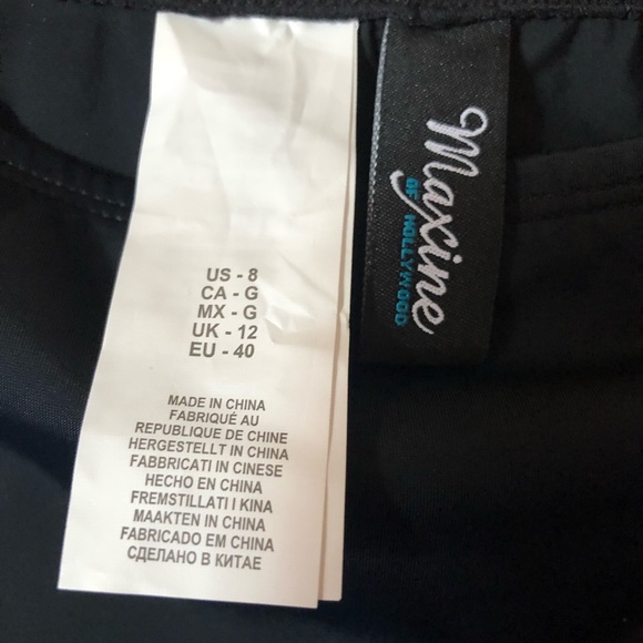 MAXINE NWT BIKINI BATHING SUIT BOTTOM IN BLACK SIZE 8 - Picture 2 of 6